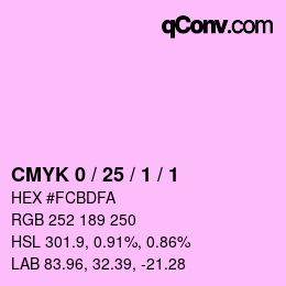 Color code: CMYK 0 / 25 / 1 / 1 | qconv.com