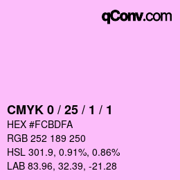Código de color: CMYK 0 / 25 / 1 / 1 | qconv.com