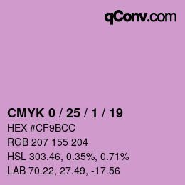 颜色代码: CMYK 0 / 25 / 1 / 19 | qconv.com
