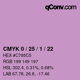 カラーコード: CMYK 0 / 25 / 1 / 22 | qconv.com