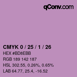 カラーコード: CMYK 0 / 25 / 1 / 26 | qconv.com