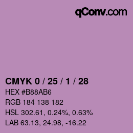 颜色代码: CMYK 0 / 25 / 1 / 28 | qconv.com