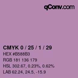 颜色代码: CMYK 0 / 25 / 1 / 29 | qconv.com