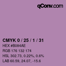 カラーコード: CMYK 0 / 25 / 1 / 31 | qconv.com
