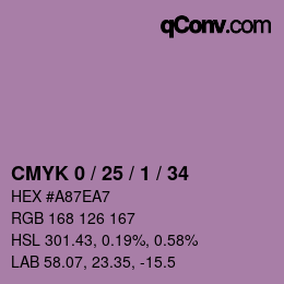 Color code: CMYK 0 / 25 / 1 / 34 | qconv.com