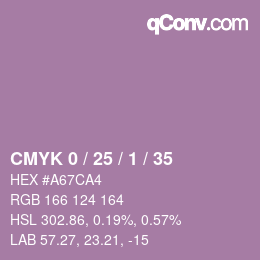 颜色代码: CMYK 0 / 25 / 1 / 35 | qconv.com