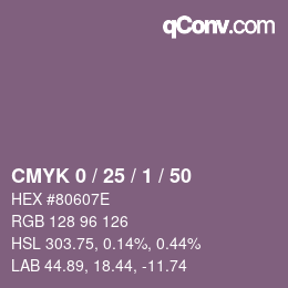 Color code: CMYK 0 / 25 / 1 / 50 | qconv.com