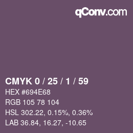 Color code: CMYK 0 / 25 / 1 / 59 | qconv.com