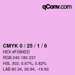 カラーコード: CMYK 0 / 25 / 1 / 6 | qconv.com