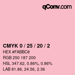Color code: CMYK 0 / 25 / 20 / 2 | qconv.com