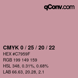 Color code: CMYK 0 / 25 / 20 / 22 | qconv.com