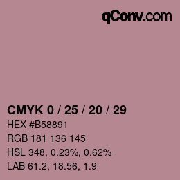 Color code: CMYK 0 / 25 / 20 / 29 | qconv.com