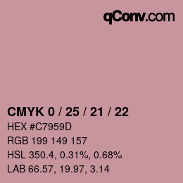 Color code: CMYK 0 / 25 / 21 / 22 | qconv.com