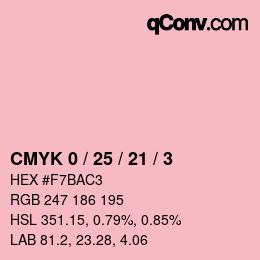 Color code: CMYK 0 / 25 / 21 / 3 | qconv.com