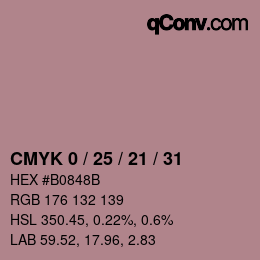 Color code: CMYK 0 / 25 / 21 / 31 | qconv.com