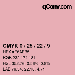 Código de color: CMYK 0 / 25 / 22 / 9 | qconv.com