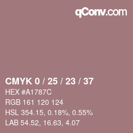 Color code: CMYK 0 / 25 / 23 / 37 | qconv.com
