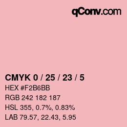 Color code: CMYK 0 / 25 / 23 / 5 | qconv.com