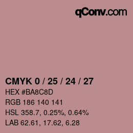 Color code: CMYK 0 / 25 / 24 / 27 | qconv.com