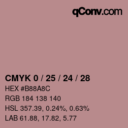 Color code: CMYK 0 / 25 / 24 / 28 | qconv.com