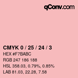 Color code: CMYK 0 / 25 / 24 / 3 | qconv.com