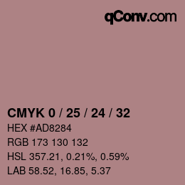 Color code: CMYK 0 / 25 / 24 / 32 | qconv.com