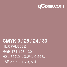 Color code: CMYK 0 / 25 / 24 / 33 | qconv.com