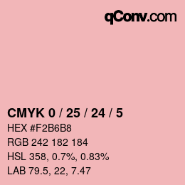 カラーコード: CMYK 0 / 25 / 24 / 5 | qconv.com