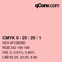 Color code: CMYK 0 / 25 / 25 / 1 | qconv.com