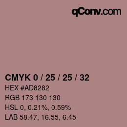 Color code: CMYK 0 / 25 / 25 / 32 | qconv.com