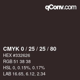 Color code: CMYK 0 / 25 / 25 / 80 | qconv.com