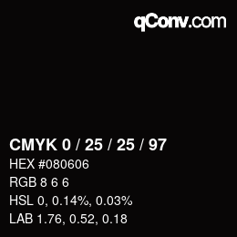 Código de color: CMYK 0 / 25 / 25 / 97 | qconv.com