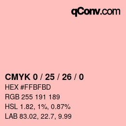 Color code: CMYK 0 / 25 / 26 / 0 | qconv.com