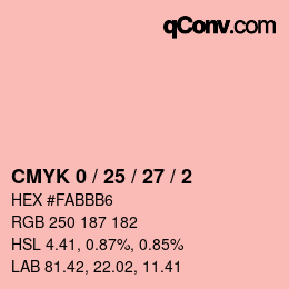 Color code: CMYK 0 / 25 / 27 / 2 | qconv.com