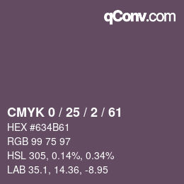 Color code: CMYK 0 / 25 / 2 / 61 | qconv.com