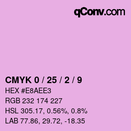 Color code: CMYK 0 / 25 / 2 / 9 | qconv.com