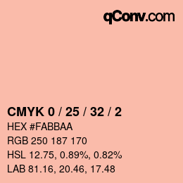 カラーコード: CMYK 0 / 25 / 32 / 2 | qconv.com