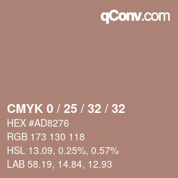 Color code: CMYK 0 / 25 / 32 / 32 | qconv.com