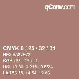 Color code: CMYK 0 / 25 / 32 / 34 | qconv.com