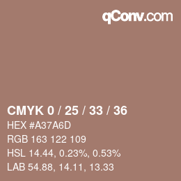 カラーコード: CMYK 0 / 25 / 33 / 36 | qconv.com