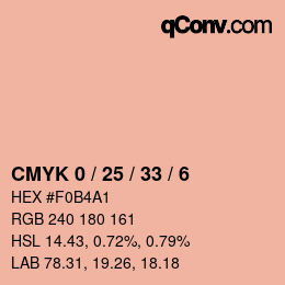 Color code: CMYK 0 / 25 / 33 / 6 | qconv.com