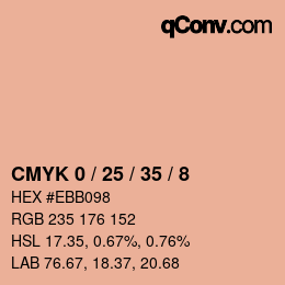 Color code: CMYK 0 / 25 / 35 / 8 | qconv.com