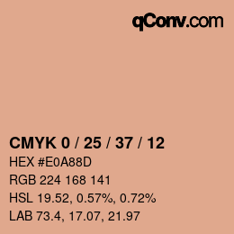 Color code: CMYK 0 / 25 / 37 / 12 | qconv.com