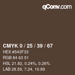 Color code: CMYK 0 / 25 / 39 / 67 | qconv.com
