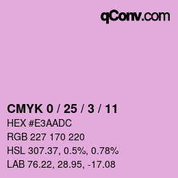 Color code: CMYK 0 / 25 / 3 / 11 | qconv.com