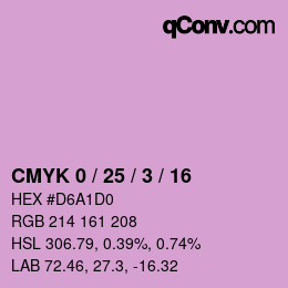Color code: CMYK 0 / 25 / 3 / 16 | qconv.com