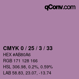 Color code: CMYK 0 / 25 / 3 / 33 | qconv.com