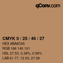 Color code: CMYK 0 / 25 / 46 / 27 | qconv.com