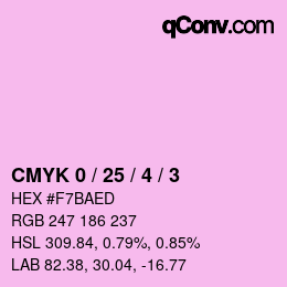 Color code: CMYK 0 / 25 / 4 / 3 | qconv.com