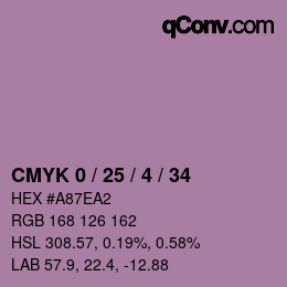 Color code: CMYK 0 / 25 / 4 / 34 | qconv.com